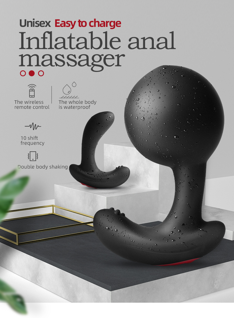 15m Wireless Control 10speed Vibrating Butt Plug Inflatable Anus Dilation Prostate Massager Perineum Stimulation Sex Toy - 1