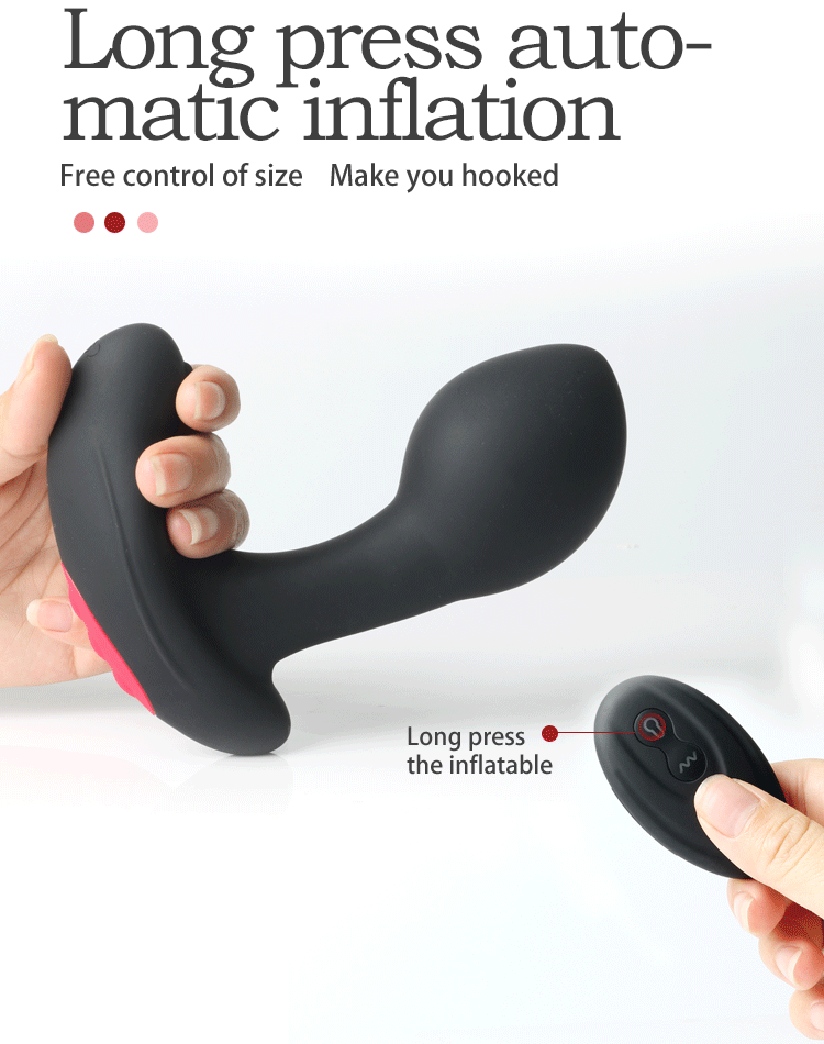 15m Wireless Control 10speed Vibrating Butt Plug Inflatable Anus Dilation Prostate Massager Perineum Stimulation Sex Toy - 2
