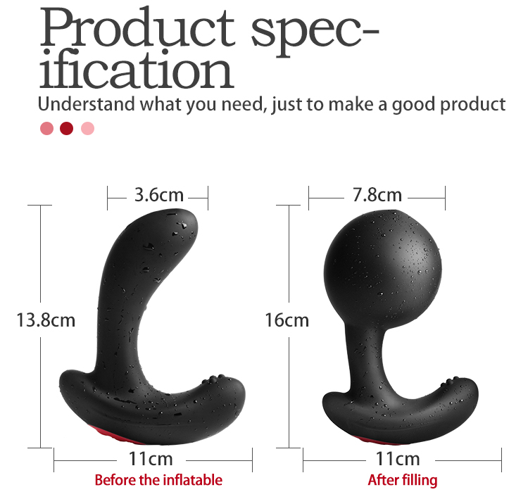 15m Wireless Control 10speed Vibrating Butt Plug Inflatable Anus Dilation Prostate Massager Perineum Stimulation Sex Toy - 14