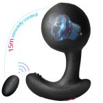 15m Wireless Control Inflatable Vibrator Anus Dilation 10 Speeds Vibrating Butt Plugs Perineum Prostate Massage Sex Toys - 4