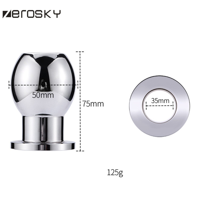 Zerosky Stainless Steel Anal Beads Hollow Butt Plug Bdsm Dildo Enema Tool Vaginal And Anal Peep Toy For Men And Women - 4