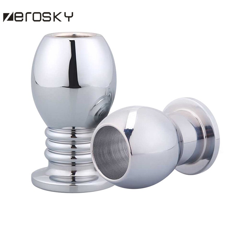 Zerosky Stainless Steel Anal Beads Hollow Butt Plug Bdsm Dildo Enema Tool Vaginal And Anal Peep Toy For Men And Women - 8