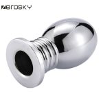 Zerosky Anal Beads Enema Hollow Butt Plug Peep Vaginal Anus Bdsm Dildo Stainless Steel Sex Toy For Men Women - 6
