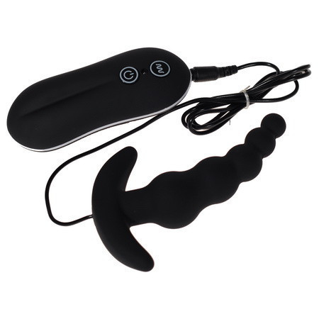 Silicone 10mode Vibrating Black Anal Plug Waterproof Unisex Male Female Adult Pleasure Toy - 7