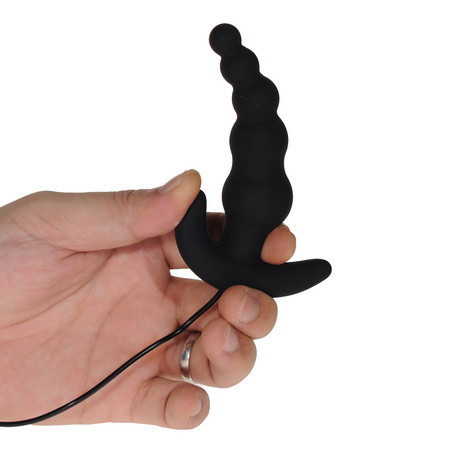 Silicone 10mode Vibrating Black Anal Plug Waterproof Unisex Male Female Adult Pleasure Toy - 8