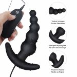 Vibrating Waterproof Butt Plug 10 Mode Black Color Silicone Anal Vibrator For Male & Female Sex Toys - 4