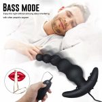 Vibrating Waterproof Butt Plug 10 Mode Black Color Silicone Anal Vibrator For Male & Female Sex Toys - 5