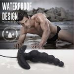 Vibrating Waterproof Butt Plug 10 Mode Black Color Silicone Anal Vibrator For Male & Female Sex Toys - 6