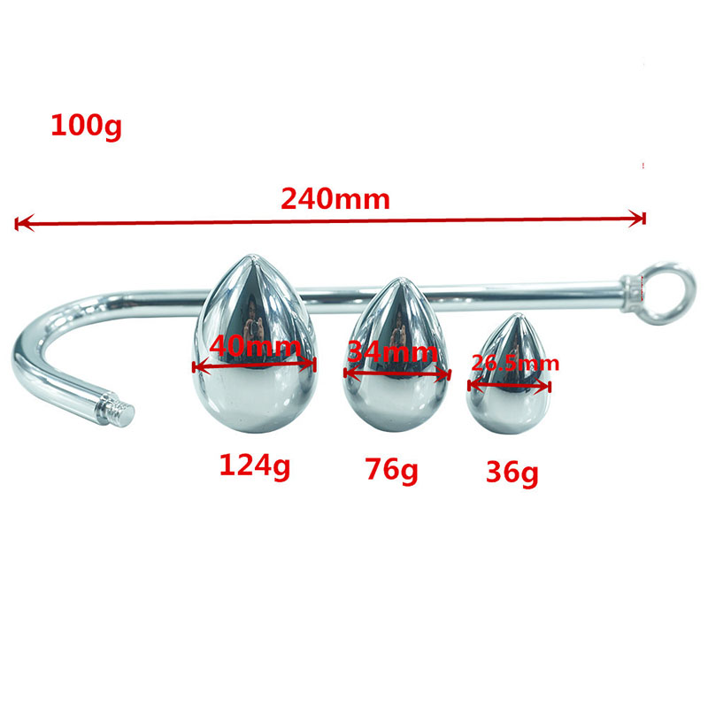 Stainless Steel Anal Hook Prostate Plug Unisex Butt Plug Expander Metal Erotic Sex Toys For Men And Women - 1