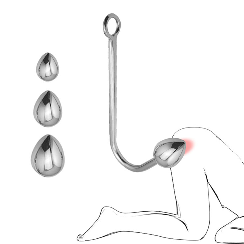 Stainless Steel Anal Hook Prostate Plug Unisex Butt Plug Expander Metal Erotic Sex Toys For Men And Women - 3