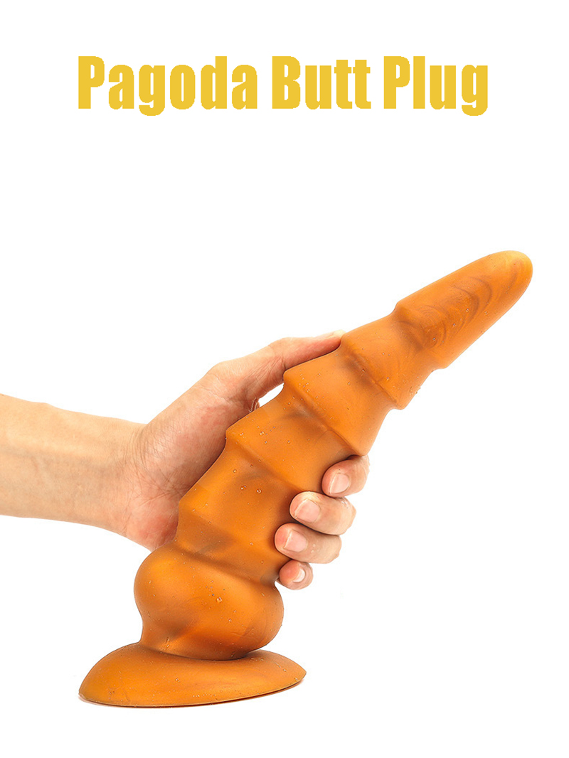 Super Thick Horse Tail Anal Plug Pagoda Butt Dildo Adult Masturbation Expander For Men And Women - 2