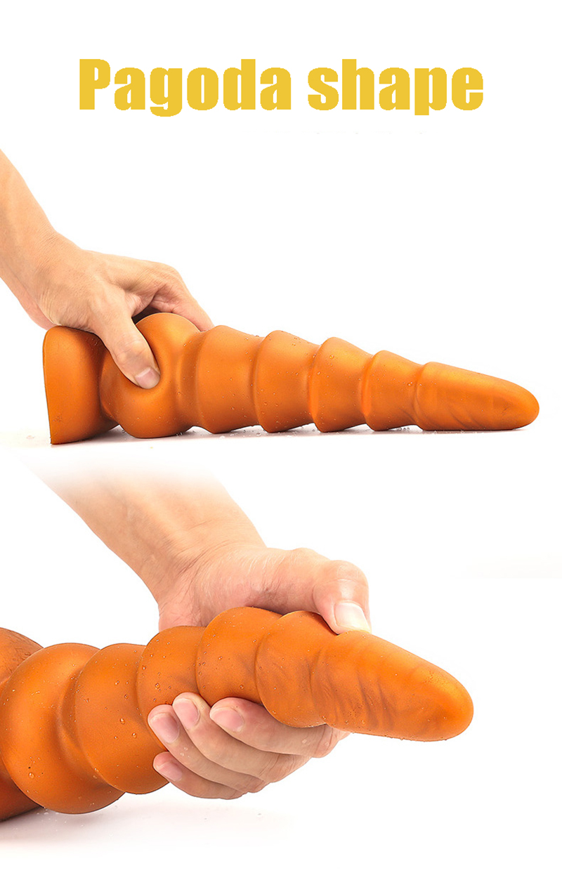 Super Thick Horse Tail Anal Plug Pagoda Butt Dildo Adult Masturbation Expander For Men And Women - 3