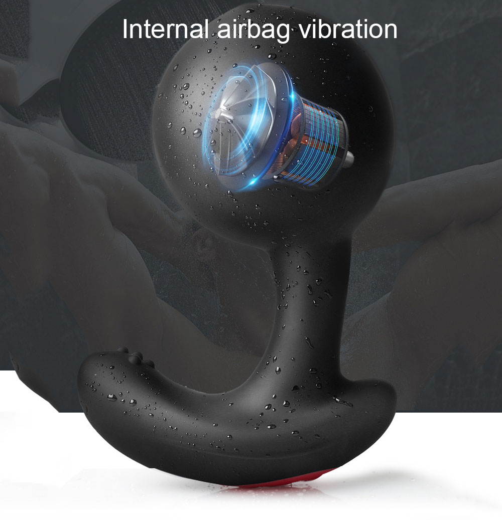 Silicone Inflatable Vibrating Anal Plug Prostate Massager Mens Adult Sex Toy Butt Plug Vibration - 3
