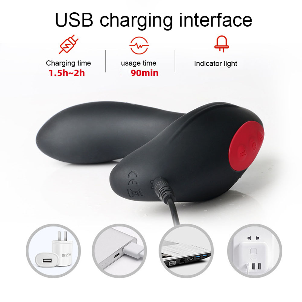Silicone Inflatable Vibrating Anal Plug Prostate Massager Mens Adult Sex Toy Butt Plug Vibration - 11