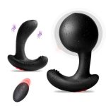 Inflatable Vibrating Anal Plug Silicone Prostate Massage For Men Vibration Buttplug Adult Sex Toys