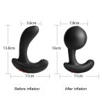 Inflatable Vibrating Anal Plug Silicone Prostate Massage For Men Vibration Buttplug Adult Sex Toys - 2