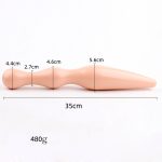 Super Big Flesh-colored Soft Silicone Smooth Massage Stick Butt Plug Masturbation Anal Dildo Orgasm Erotic Sex Adult Toys - 6