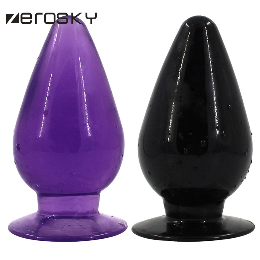 Zerosky Unisex Large Anal Butt Plug With Suction Cup Adult Sex Toy Pleasure Enhancing Buttplug - 1