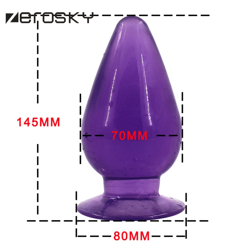 Zerosky Unisex Large Anal Butt Plug With Suction Cup Adult Sex Toy Pleasure Enhancing Buttplug - 2