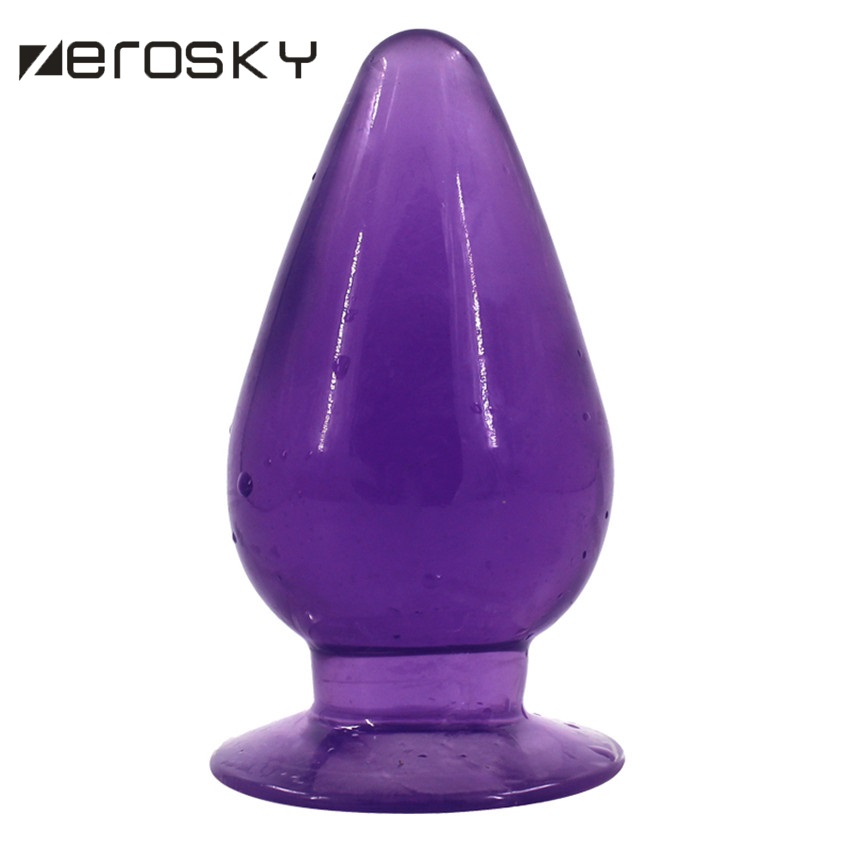 Zerosky Unisex Large Anal Butt Plug With Suction Cup Adult Sex Toy Pleasure Enhancing Buttplug - 3