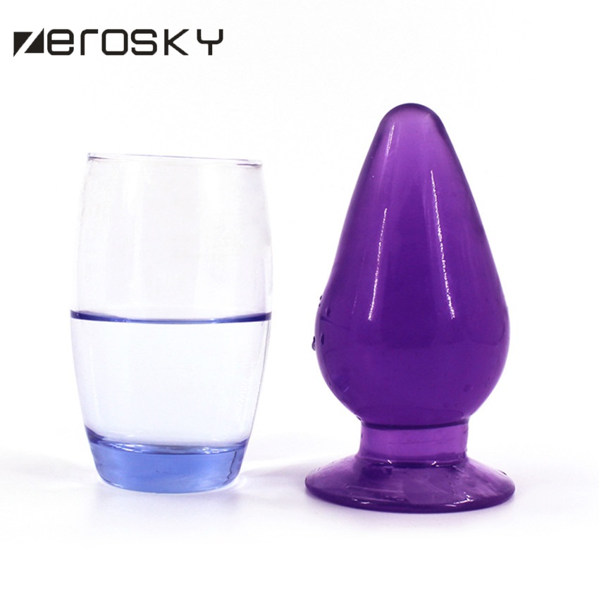 Zerosky Unisex Large Anal Butt Plug With Suction Cup Adult Sex Toy Pleasure Enhancing Buttplug - 4