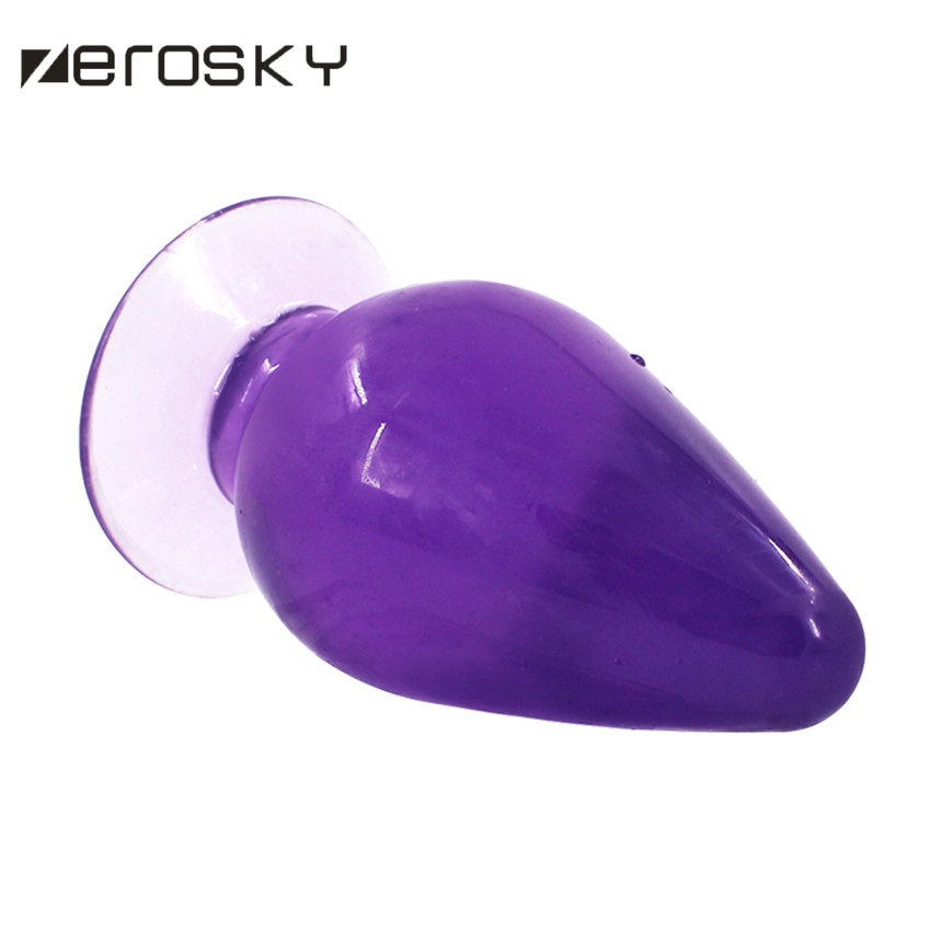 Zerosky Unisex Large Anal Butt Plug With Suction Cup Adult Sex Toy Pleasure Enhancing Buttplug - 5