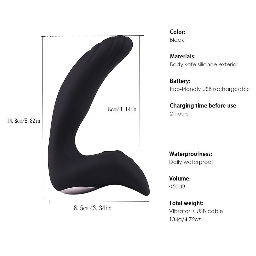 Usb Rechargeable 10speed Male Prostate Vibrator Silicone Stimulator Butt Plug Mens Intimate Massage Sex Toy - 2