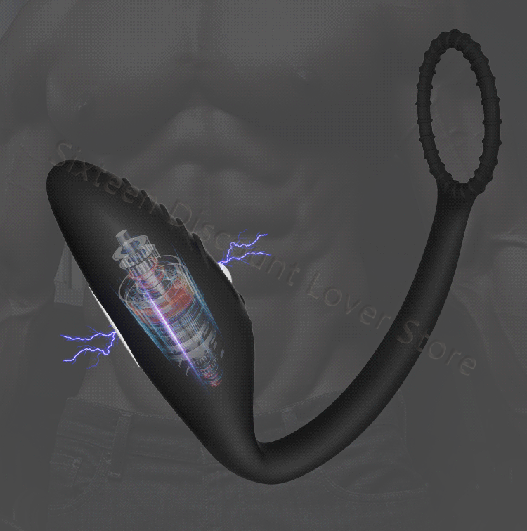 Wireless Prostate Massager With Penis Ring Remote Control Anal Plug Vibrator Invisible Wear Electric Shock Adult Gay Toys For Men - 3