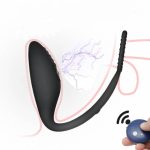 Wireless Remote Control Anal Plug Vibrator Invisible Wear Electric Shock Prostate Massager With Penis Ring Gay Toys For Men