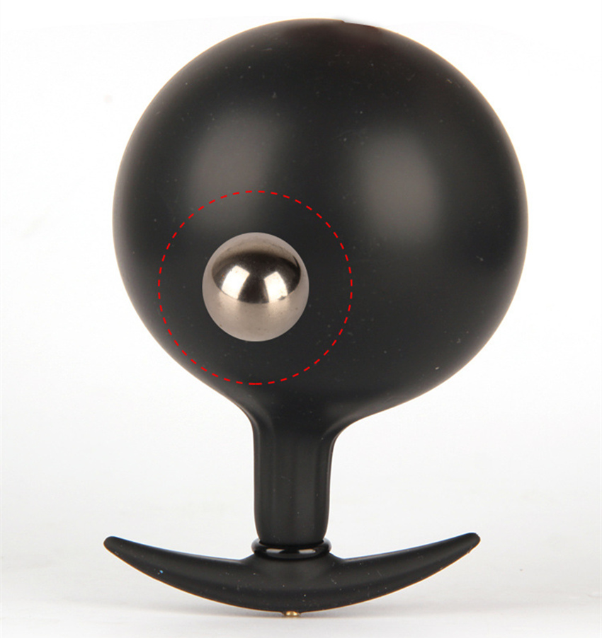 Expandable Inflatable Anal Plug With Builtin Metal Balls Vaginal Dildo Pump For Erotic Pleasure - 1
