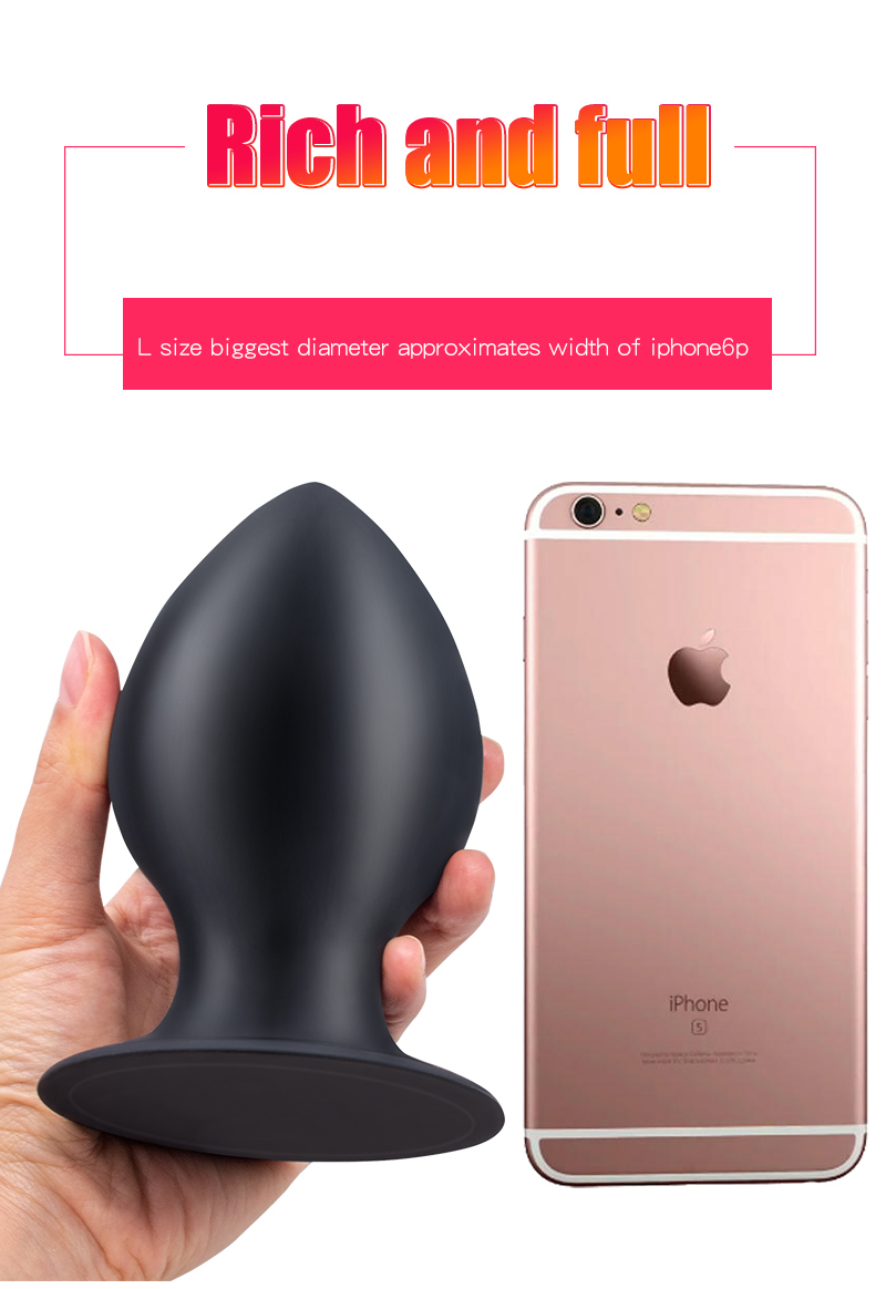 Silicone Large Butt Plug Anal Dilation Prostate Massager Suction Cup Dildo Gspot Stimulator Gay Sex Toy - 2