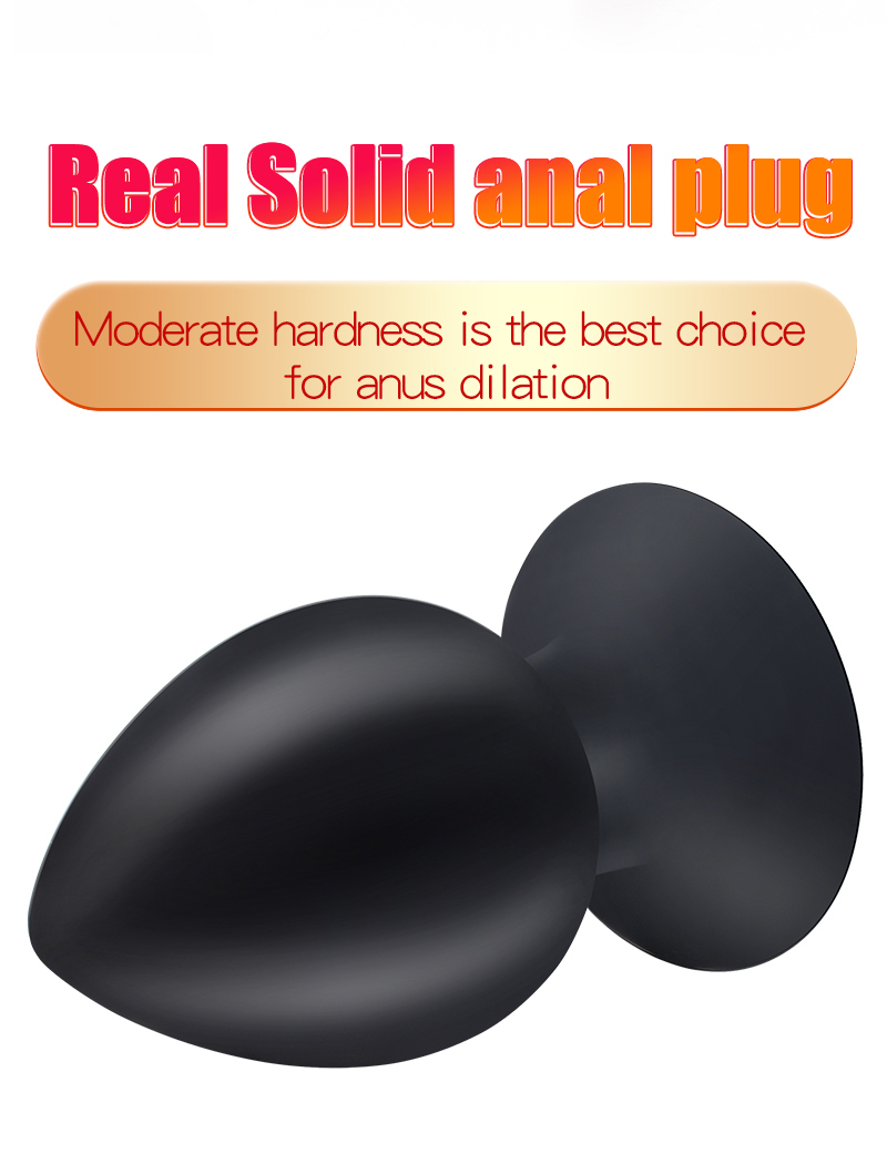 Silicone Large Butt Plug Anal Dilation Prostate Massager Suction Cup Dildo Gspot Stimulator Gay Sex Toy - 4