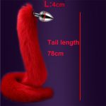 Nine Tail Fox Anal Plug Toys 78cm Super Long Animal Butt Cosplay Fetish Adult Sex For Women Sm Anus Expander - 5