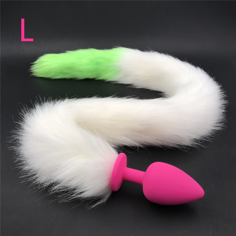 Silicone Anal Plug With Green Tail Bondage Bdsm Animal Roleplay Sex Toy For Couples Feiths H85135a - 4