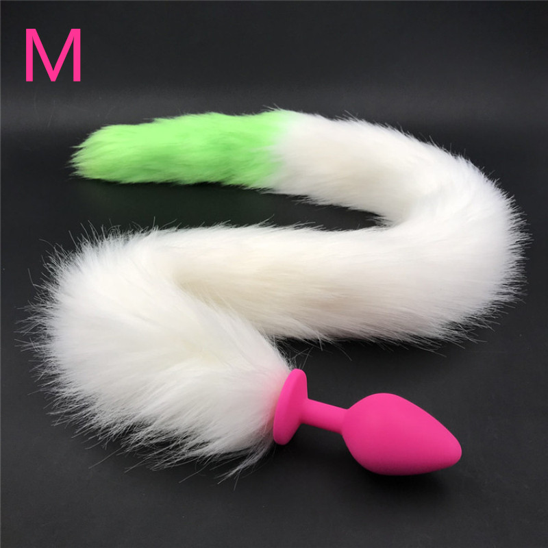 Silicone Anal Plug With Green Tail Bondage Bdsm Animal Roleplay Sex Toy For Couples Feiths H85135a - 7
