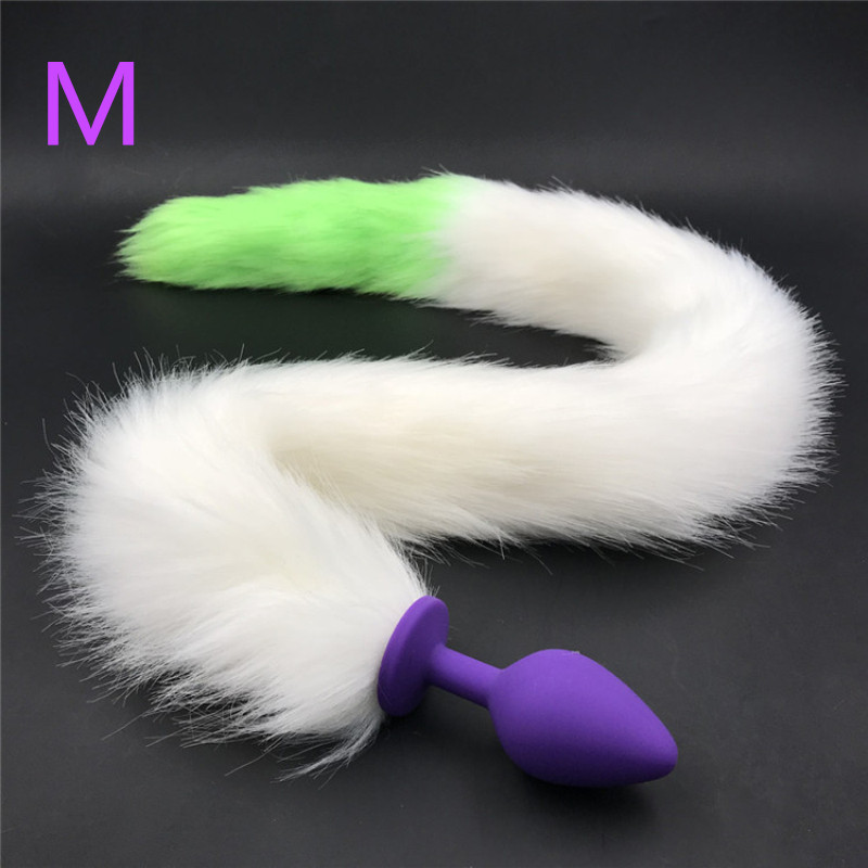Silicone Anal Plug With Green Tail Bondage Bdsm Animal Roleplay Sex Toy For Couples Feiths H85135a - 8