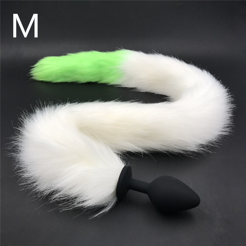 Silicone Anal Plug With Green Tail Bondage Bdsm Animal Roleplay Sex Toy For Couples Feiths H85135a - 9