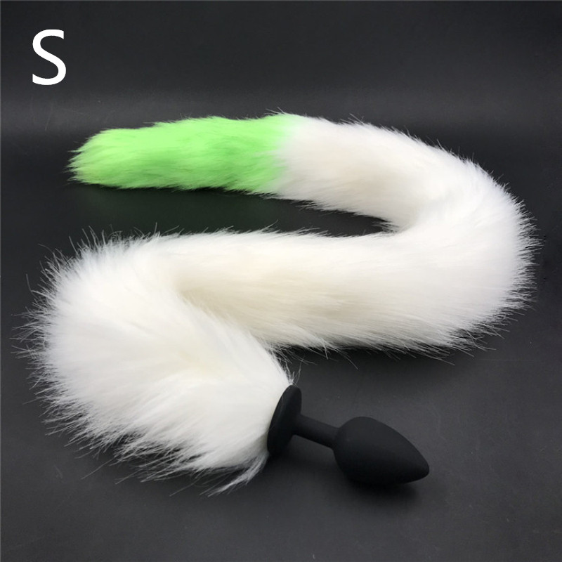 Silicone Anal Plug With Green Tail Bondage Bdsm Animal Roleplay Sex Toy For Couples Feiths H85135a - 12