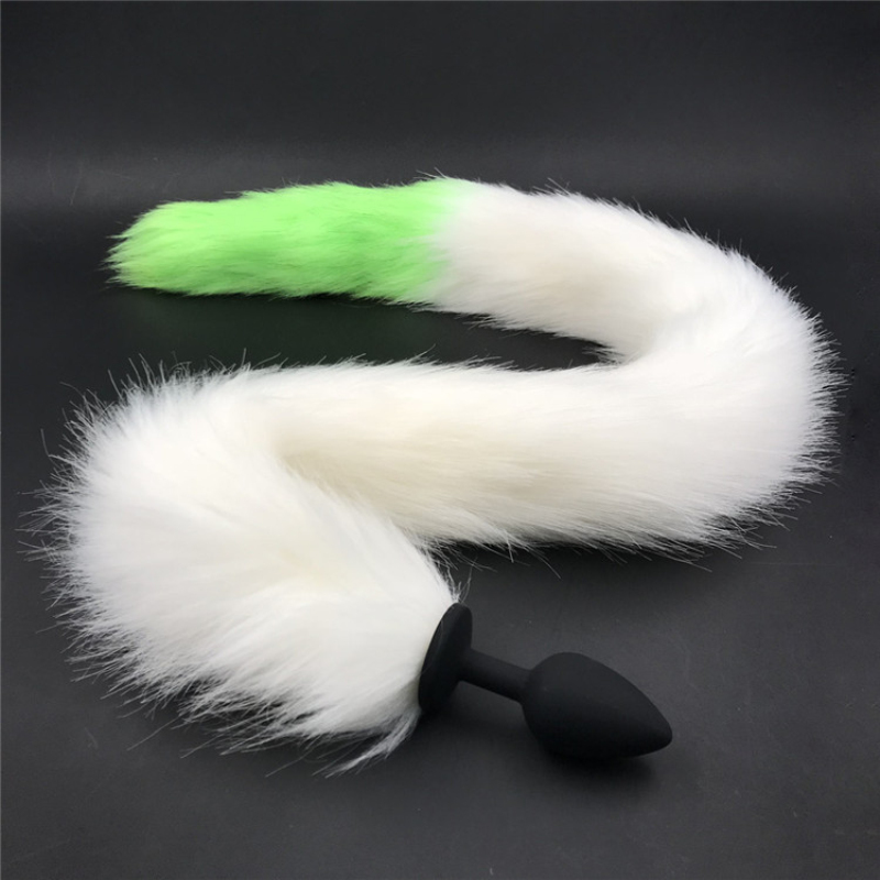 Silicone Anal Plug With Green Tail Bondage Bdsm Animal Roleplay Sex Toy For Couples Feiths H85135a - 16