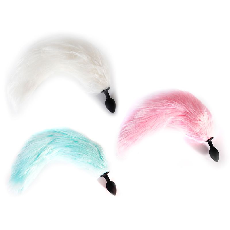 Led Silicone Anal Plug With Smooth Insert Adult Erotic Toy Game Cosplay Faux Fox Tail - 7