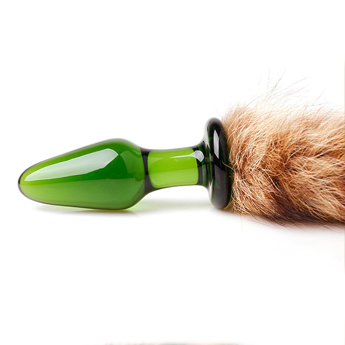 Luxurious Glass Fox Tail Anal Plug Adult Sensual Toy Erotic Play Enhancement Intimate Sex Products - 2