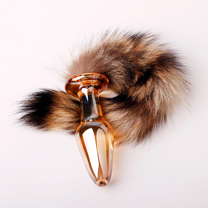 Luxurious Glass Fox Tail Anal Plug Adult Sensual Toy Erotic Play Enhancement Intimate Sex Products - 6