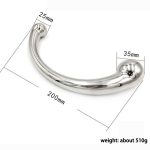 Stainless Steel Double Head Anal Plug G Spot Massage Rod G-spot Stimulator Metal Butt Dildo Buttplug Adult Toy - 2