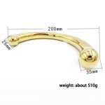 Stainless Steel Double Head Anal Plug G Spot Massage Rod G-spot Stimulator Metal Butt Dildo Buttplug Adult Toy - 3