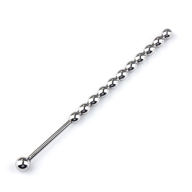 Stainless Steel Urethral Sounding Beaded Plug 1pc Ideal For Men Beginner Body Safe Easy To Clean - 2