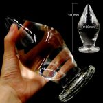 80mm Big Huge Glass Dildo Unisex Adult Butt Funny Toy Plug Anal Insert G-spot Massager Masturbation Sex Toys