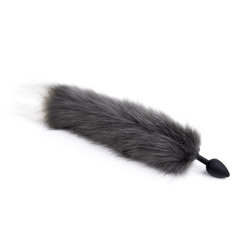Silicone Anal Plug With Long Faux Fox Tail Adult Cosplay Roleplay Accessory For Women - 2