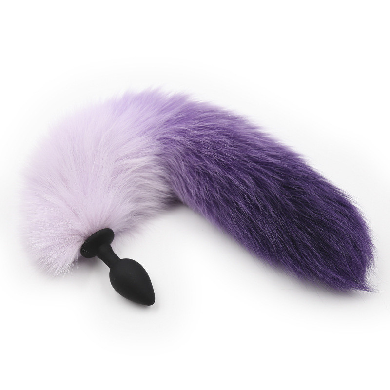 Silicone Anal Plug With Long Faux Fox Tail Adult Cosplay Roleplay Accessory For Women - 3