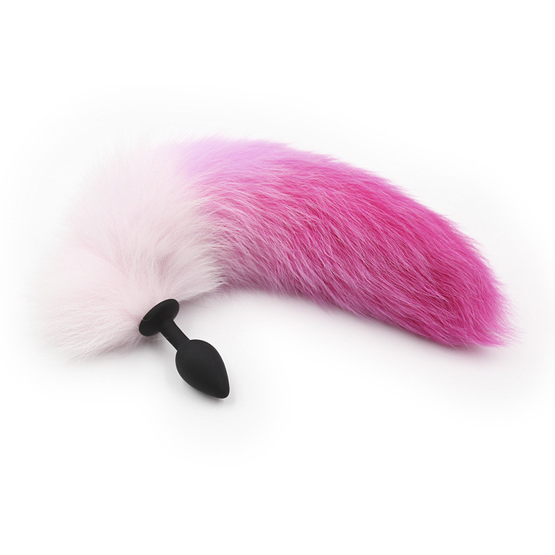 Silicone Anal Plug With Long Faux Fox Tail Adult Cosplay Roleplay Accessory For Women - 4
