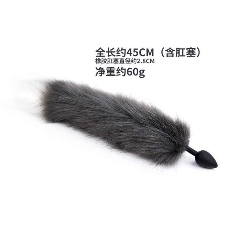 Silicone Anal Plug With Long Faux Fox Tail Adult Cosplay Roleplay Accessory For Women - 5